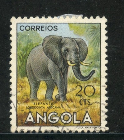 1953 - ANGOLA - 20c. ELEFANTE - USATO - LOTTO/29023