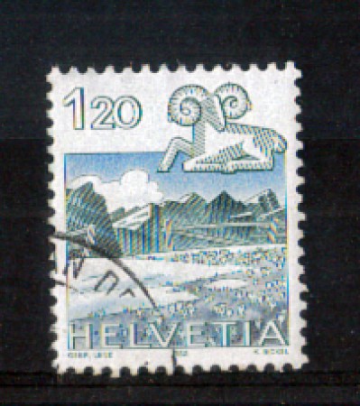1982 - LOTTO/SVI1158U - SVIZZERA - 1,20 Fr. ZODIACO ARIETE - USATO