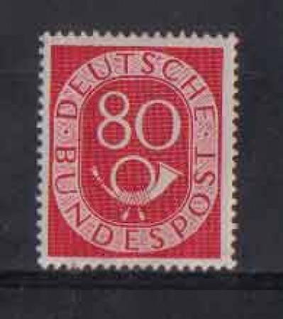 1951 - LOTTO/3753 - GERMANIA FEDERALE - 80p. CORNO DI POSTA