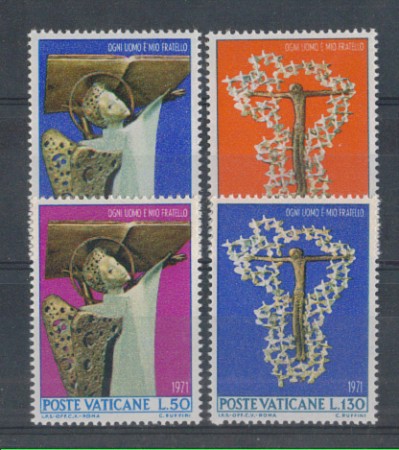 1971 - LOTTO/5931 - VATICANO - DISCRIMINAZIONI RAZZIALI 4v.