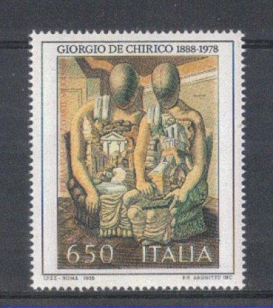 1988 - LOTTO/6890 - REPUBBLICA - ARTE  G.DE CHIRICO