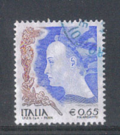 2004 - LOTTO/7452U - REPUBBLICA - 65c. DONNE NELL'ARTE - USATO