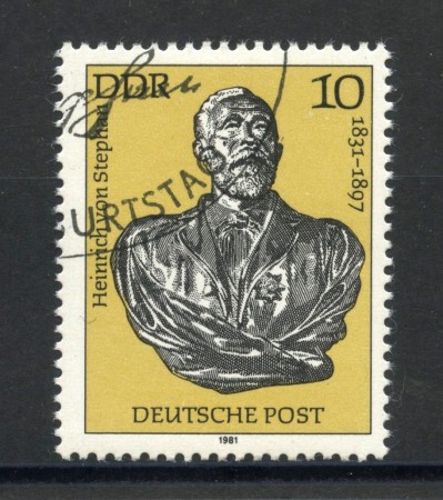 1981 - GERMANIA DDR - HEINRICH VON STEPHAN - USATO - LOTTO/36570