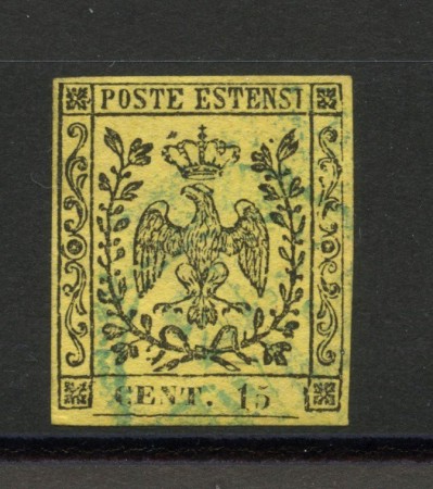 1852 - DUCATO DI MODENA - LOTTO/40211 - 15 cent. GIALLO - USATO