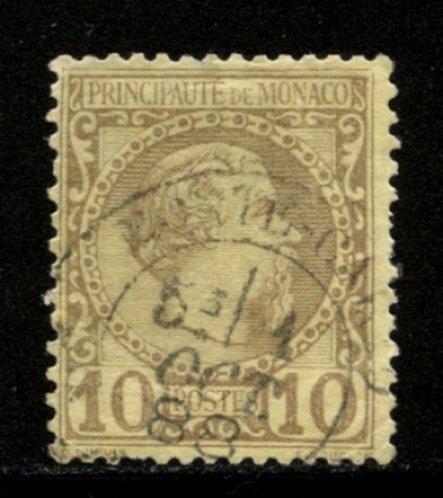 1885 - LOTTO/12910 - MONACO - 10c. PRINCIPE CARLO III° - USATO