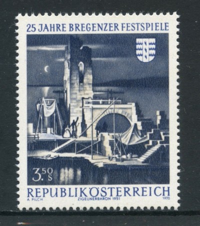 1970 - AUSTRIA - 25° DEL FESTIVAL DI BREGENZ - NUOVO - LOTTO/27955
