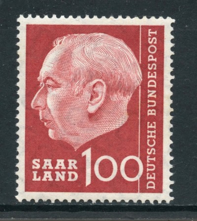 1957 - GERMANIA SARRE - 100 F. HEUSS - NUOVO - LOTTO/28273