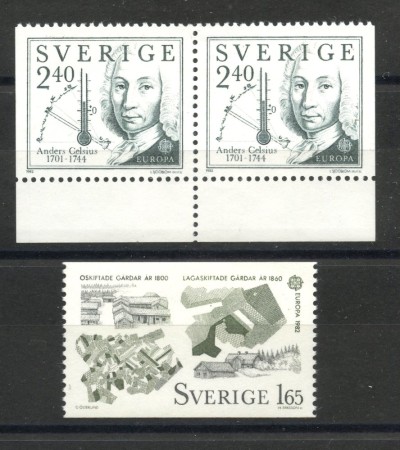 1982 - SVEZIA - LOTTO/41436 - EUROPA 3v. - NUOVI