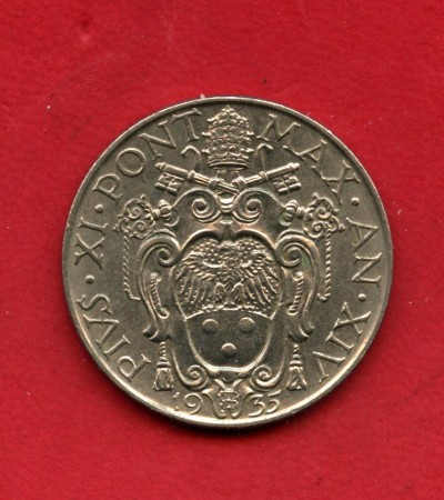 1935 - VATICANO - LOTTO/M48158 - 1 LIRA PAPA PIO XI°