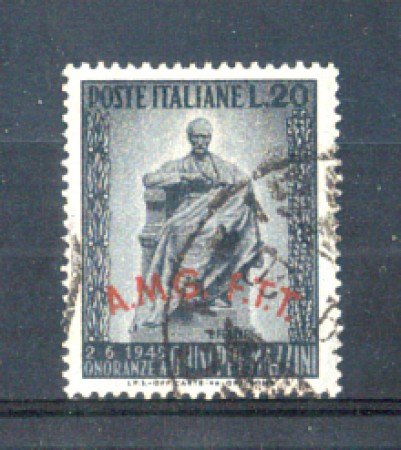 1949 - LOTTO/10227U - TRIESTE A - 20 LIRE GIUSEPPE MAZZINI USATO