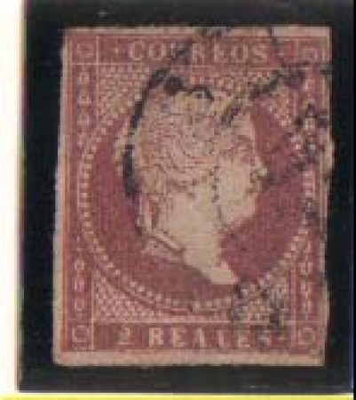 1856 - LOTTO/1901 - SPAGNA - 2r. LILLA BRUNO - USATO