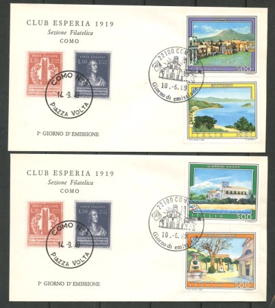 1989 - REPUBBLICA - LOTTO/39097 - TURISTICA 4v. - 2 BUSTE FDC