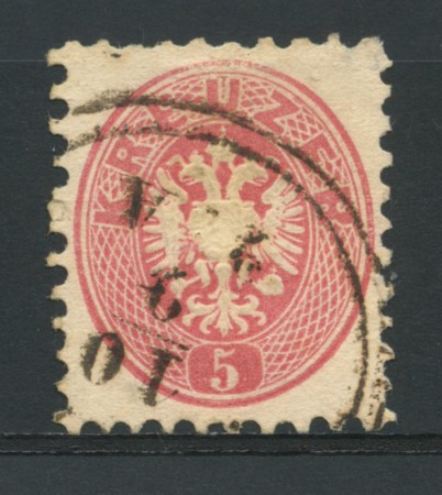 1863/64 - LOTTO/14128 - AUSTRIA - 5 Kr. ROSA - USATO