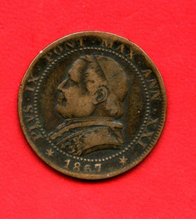 1867 - STATO PONTIFICIO - LOTTO/M42514 - 1 SOLDO PAPA PIO IX°