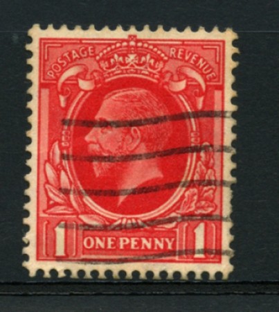 1934 - LOTTO/12336 - GRAN BRETAGNA - 1p. ROSSO RE GIORGIO V° - FILIGRANA ROVESCIATA - USATO