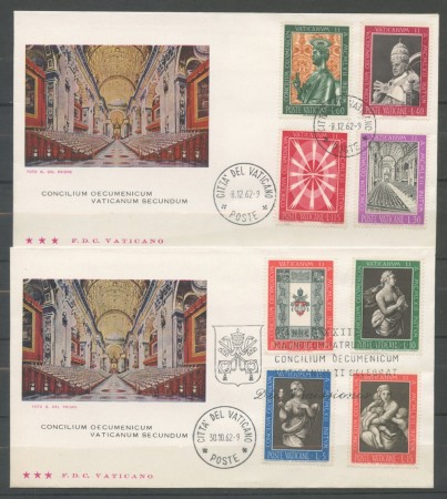 1962 - VATICANO - CONCILIO ECUMENICO - 2 BUSTE FDC - LOTTO/25731