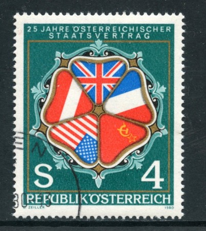 1980 - AUSTRIA - TRATTATO DI STATO - USATO - LOTTO/28197