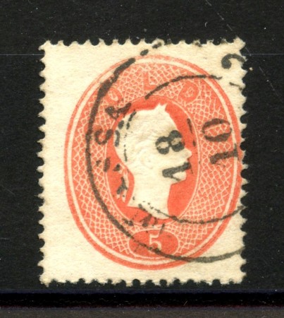 1861 - LOMBARDO VENETO - LOTTO/40195 - 5 SOLDI ROSSO - USATO