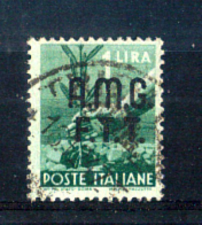 1947 - LOTTO/10174U - TRIESTE A - 1 LIRA  DEMOCRATICA USATO