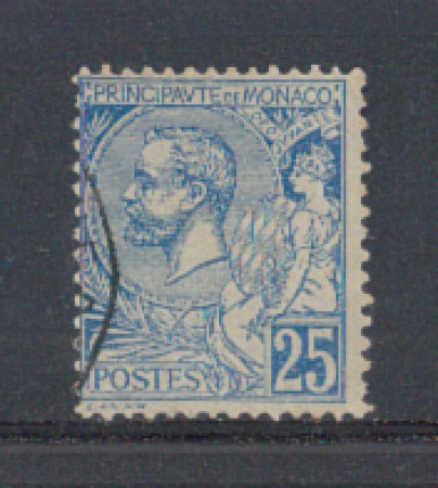 1901 - LOTTO/4953UD - MONACO - 25c. AZZURRO - USATO