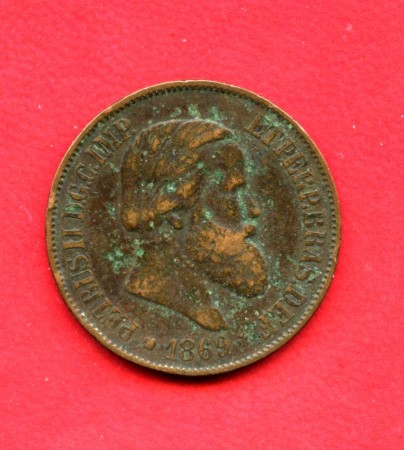 1869 - BRASILE - 20 REIS PIETRO II° - LOTTO/M32382