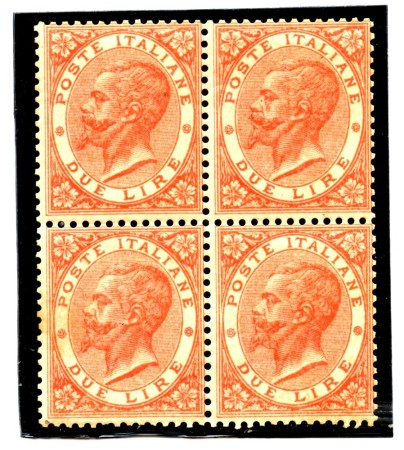 1863 - REGNO - LOTTO/REG22NQ - 2 LIRE EFFIGIE  QUARTINA - NUOVI