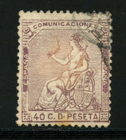 1873 - LOTTO/16601 - SPAGNA - 40 cent. VIOLETTO ALLEGORIA - USATO