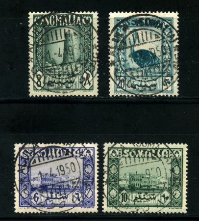 1950 - LOTTO/22147 - SOMALIA AFIS - PITTORICA 4v. - USATI FDC
