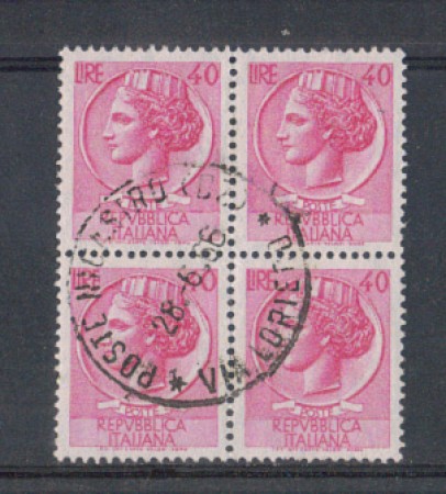 1955 - LOTTO/6273UQ - REPUBBLICA - 40 L. SIRACUSANA QUARTINA USA