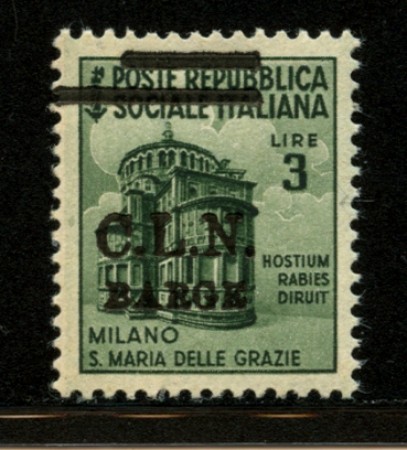 BARGE - 1945 - LOTTO/12400 - 3 LIRE MONUMENTI DISTRUTTI - NUOVO