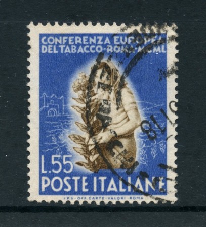 1950 - REPUBBLICA - 55 LIRE TABACCO - USATO - LOTTO/12601A