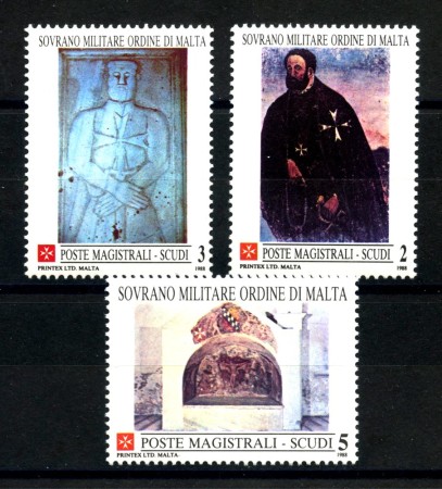 1988 - SOVRANO MILITARE DI MALTA - LOTTO/39290 - VESTIGIA 3v. - NUOVI