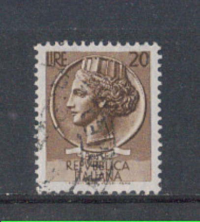 1953 - LOTTO/6205U - REPUBBLICA - 20 LIRE SIRACUSANA USATO