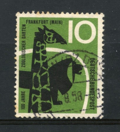 1958 - GERMANIA FEDERALE - 10p. ZOO DI FRANCOFORTE - USATO - LOTTO/30827U