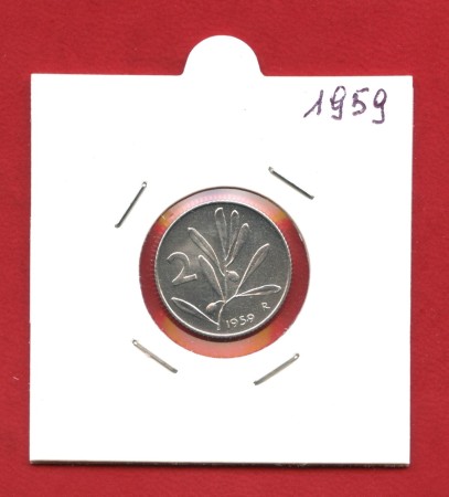 1959 - REPUBBLICA - LOTTO/M48561 - 2 LIRE OLIVO FIOR DI CONIO