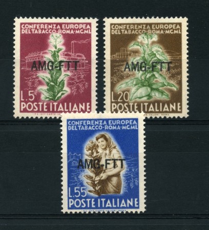 1950 - LOTTO/13230 - TRIESTE A - CONFERENZA TABACCO 3v. - NUOVI