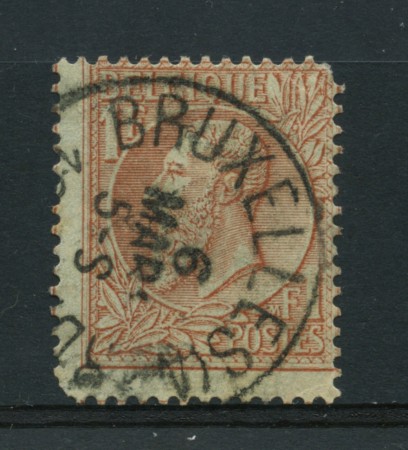 1884/91 - LOTTO/14027 - BELGIO - 1 Fr. RE LEOPOLDO II° - USATO