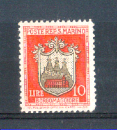 1945 - LOTTO/RSM290N - SAN MARINO - 10 LIRE STEMMI NUOVO