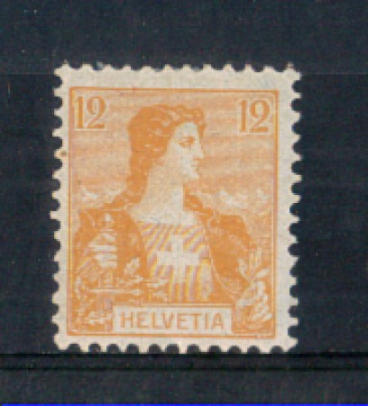 1907 - LOTTO/SVI117L - SVIZZERA - 12c. GIALLO ARANCIO - LING.