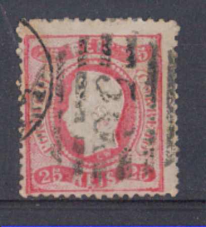 1870 - LOTTO/9632AU - PORTOGALLO - 25r. ROSA - USATO
