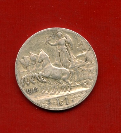 1913 - REGNO D'ITALIA - 1 LIRA QUADRIGA VELOCE -  ARGENTO - LOTTO/M31220