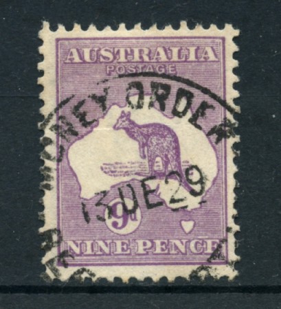 1912/19 - LOTTO/21537 - AUSTRALIA - 9d. LILLA - USATO