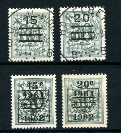 1960 - LOTTO/24379 - BELGIO - SOPRASTAMPATI 4v. - USATI