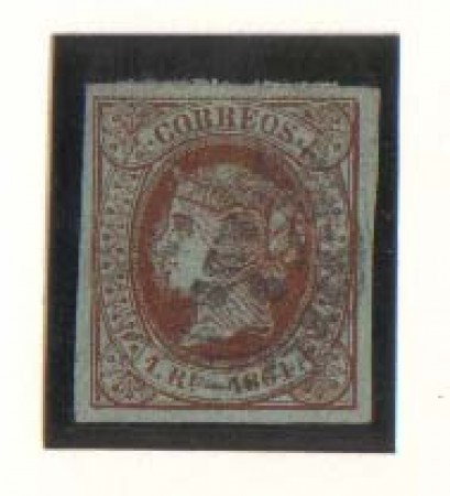 1864 - LBF/2767 - SPAGNA - 1r. BRUNO VERDE