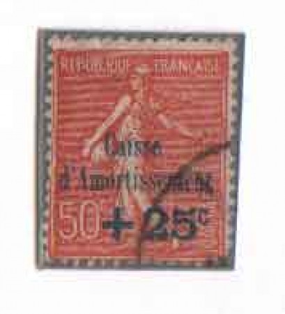1928 - LOTTO/FRA250U - +25 su 50c. CASSA D'AMMORTAMENTO - USATO