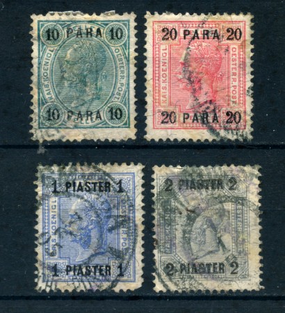 1903 - LOTTO/20820 - AUSTRIA LEVANTE - SOPRASTAMPATI 4v. - USATI