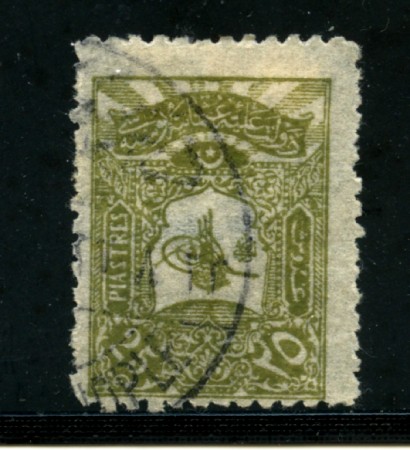 1905/06 - LOTTO/21229 - TURCHIA - 25pi. VERDE OLIVA - USATO