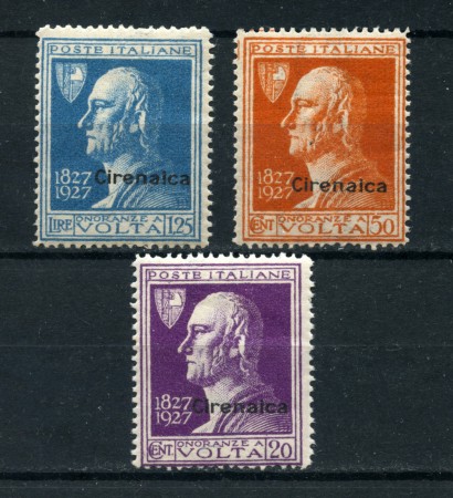 1927 - LOTTO/22409 - CIRENAICA - A. VOLTA 3v. - NUOVI