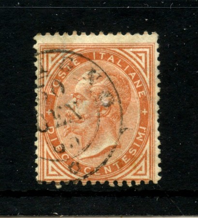 1863 - REGNO - LOTTO/47421 - 10 CENT. OCRA ARANCIO USATO