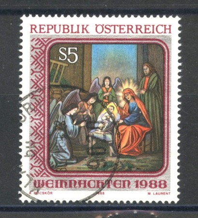 1988 - AUSTRIA - NATALE - USATO - LOTTO/39575